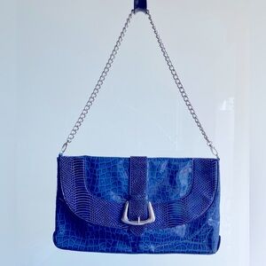 Blue shoulder bag, EUC
